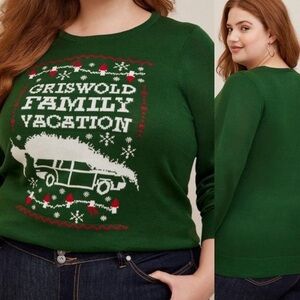 NWT Torrid size 1X Griswold family vacation Christmas sweater